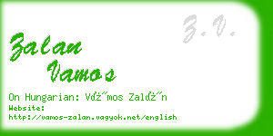 zalan vamos business card